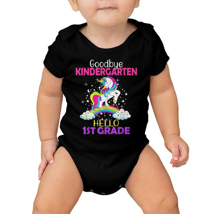 Goodbye Kindergarten Hello 1St Grade Unicorn Girls 2022  Baby Onesie