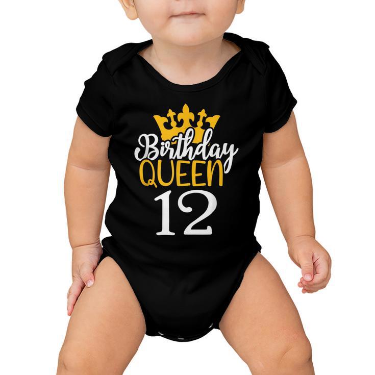 Happy 12Th Birthday Queen 12 Years Old Party Ideas For Girls Baby Onesie