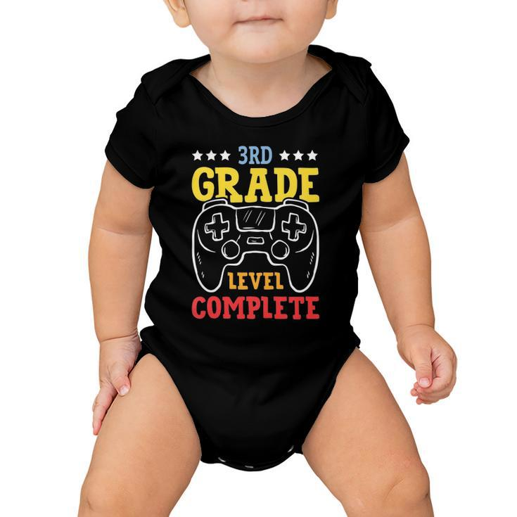 Kids 3Rd Grade Level Complete Last Day Of School Game Controller Baby Onesie
