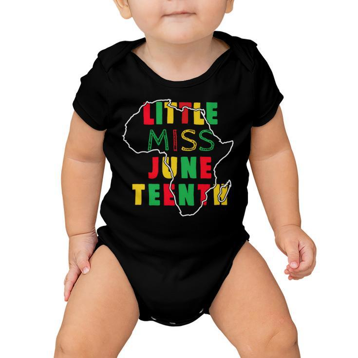 Little Miss Juneteenth Tshirt Baby Onesie