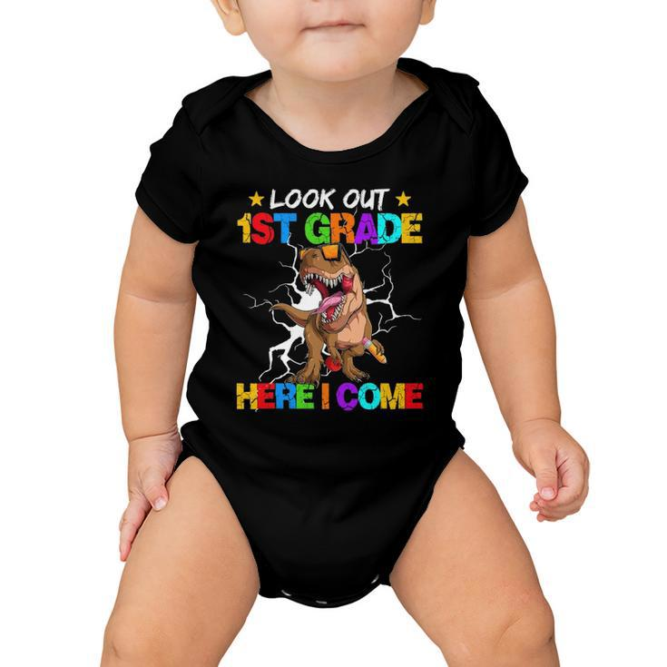 Look Out 1St Grade Here I Come Back To School Baby Onesie