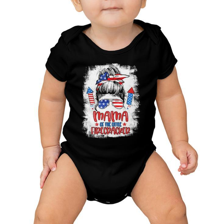 Mama Of The Little Firecracker 4Th Of July For Mom Baby Onesie
