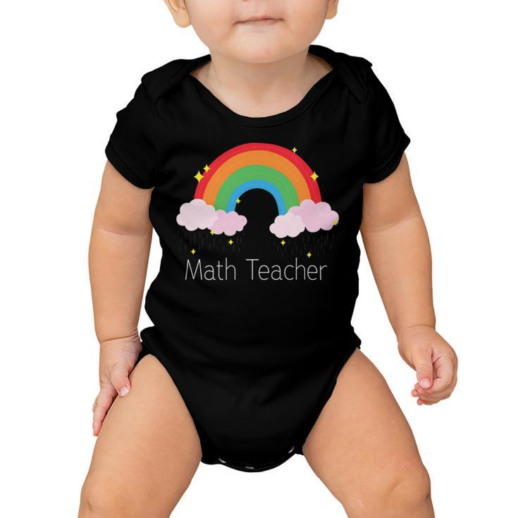 Math Teacher With Rainbow Design Baby Onesie