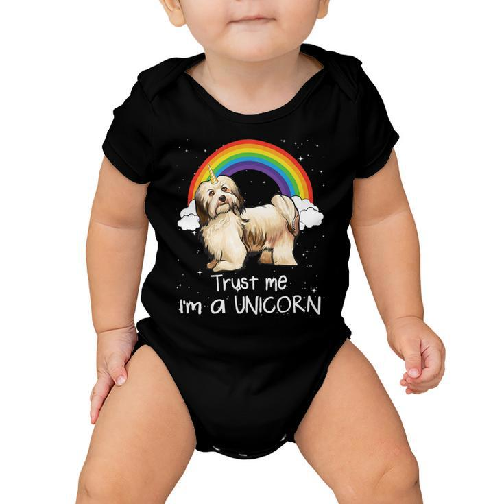 Rainbow Havanese Trust Me Im A Unicorn Dog Baby Onesie