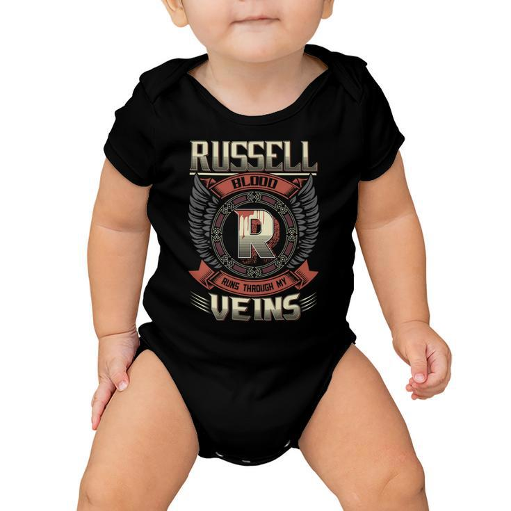 Russell Blood  Run Through My Veins Name V3 Baby Onesie