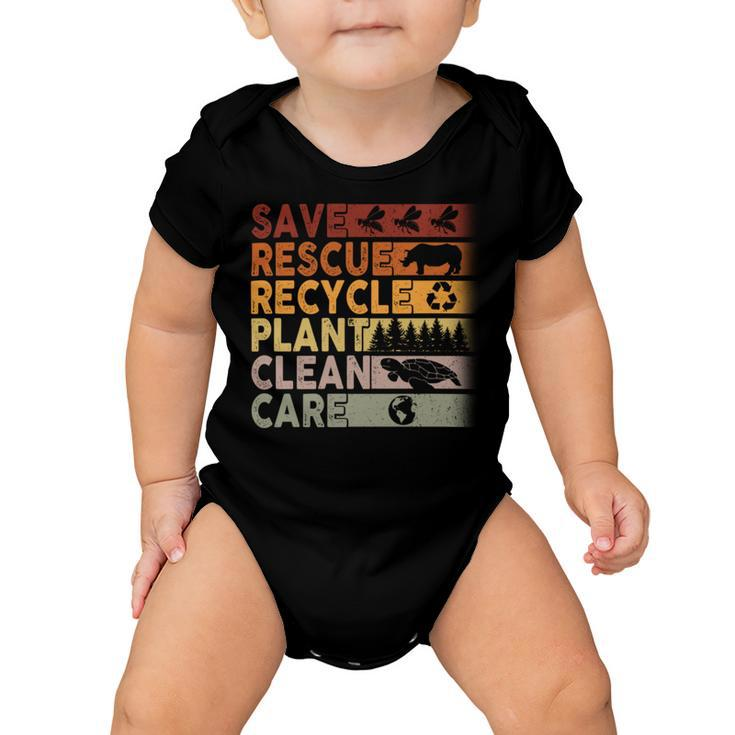 Save Rescue Recycled Plant Clean Care Baby Onesie