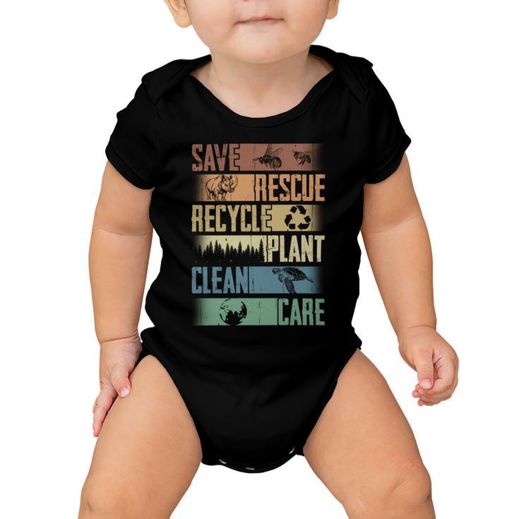 Save Rescue Recycled Plant Clean Care V3 Baby Onesie