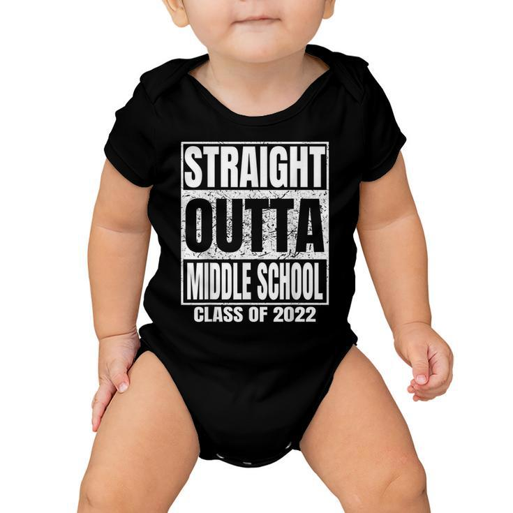 Straight Outta Middle School Graduation Class 2022 Funny  Baby Onesie