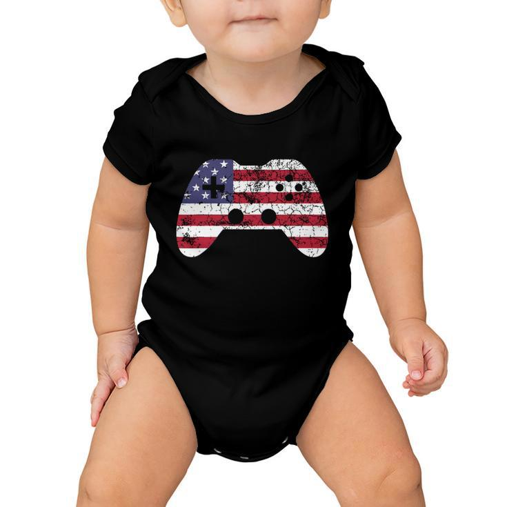 Video Game Gamer 4Th Of July Independence Day  Baby Onesie