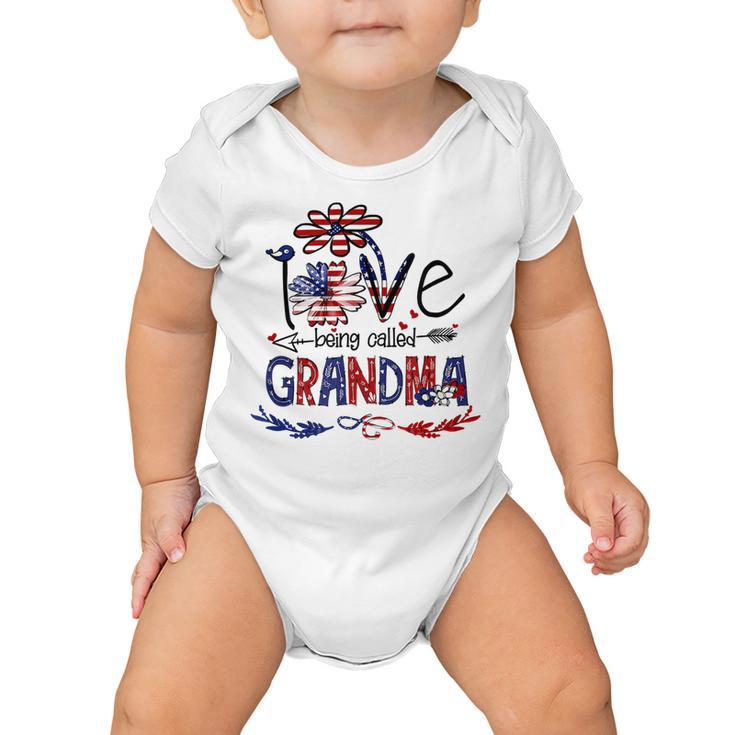 Being Called Grandma Sunflower Usa 685 Shirt Baby Onesie