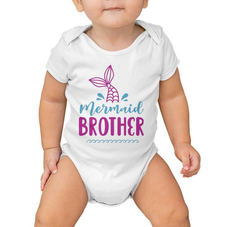 Birthday Mermaid Brother Matching Family For Boys Baby Onesie