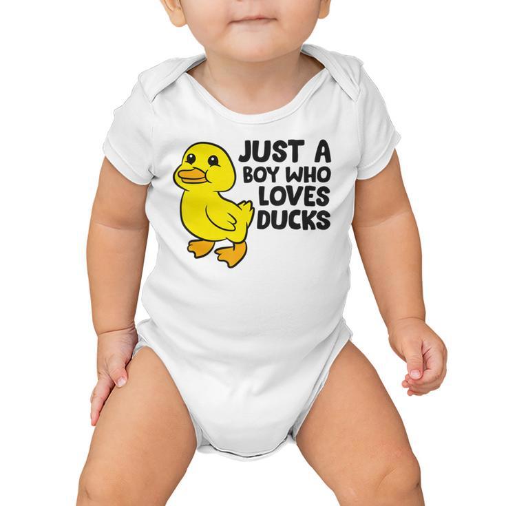 Cute Duck Just A Boy Who Loves Ducks Baby Onesie