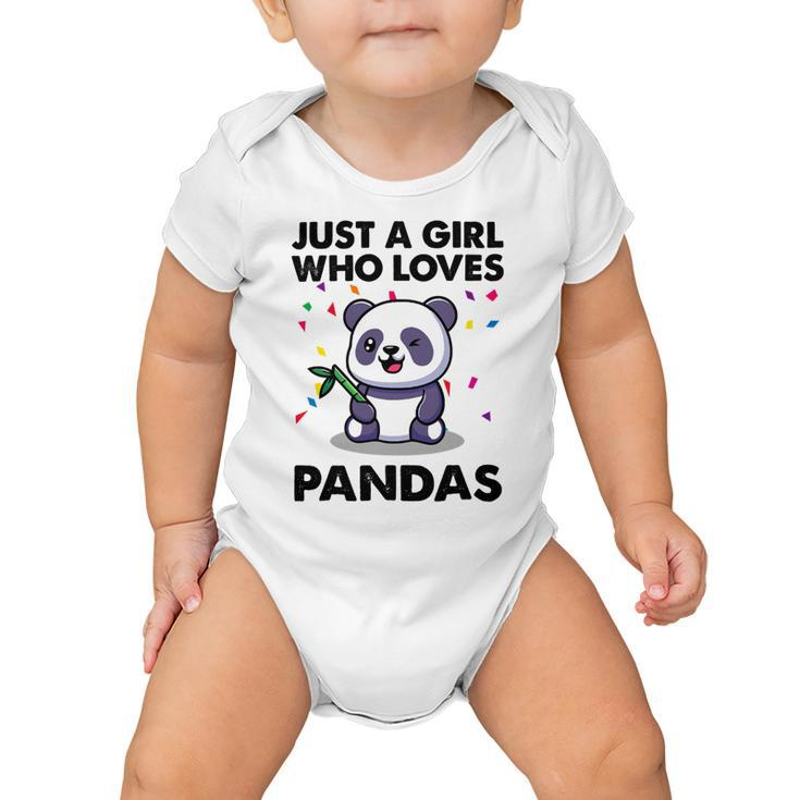 Funny Just A Girl Who Loves Pandas 651 Shirt Baby Onesie