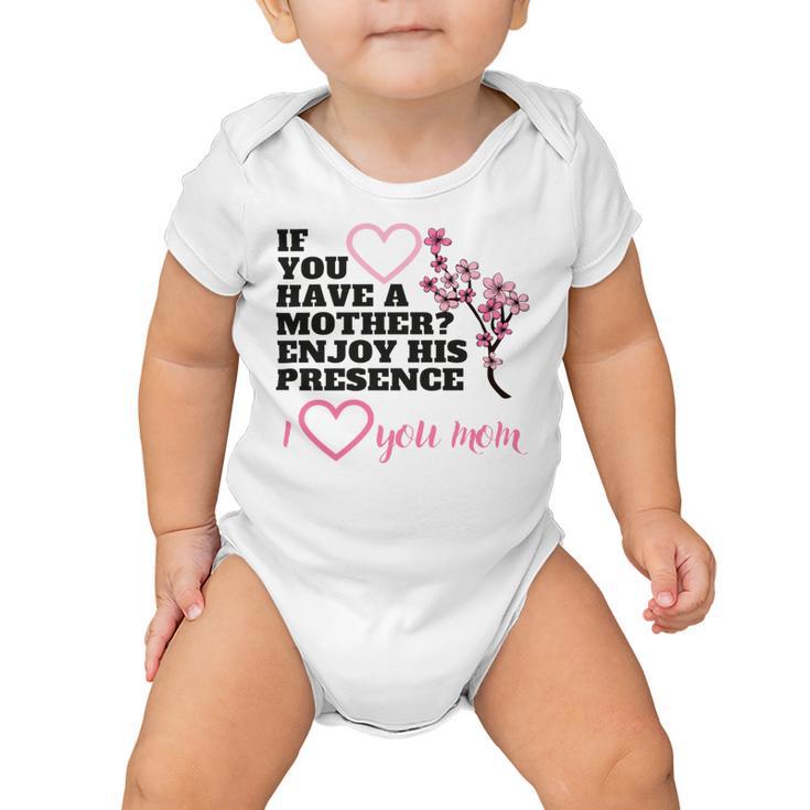 I Love You Mom Baby Onesie