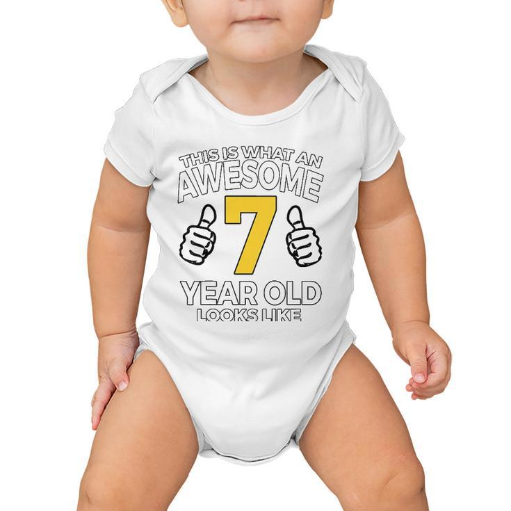 Kids 7Th Birthday Gift For Awesome 7 Years Old Boys Baby Onesie