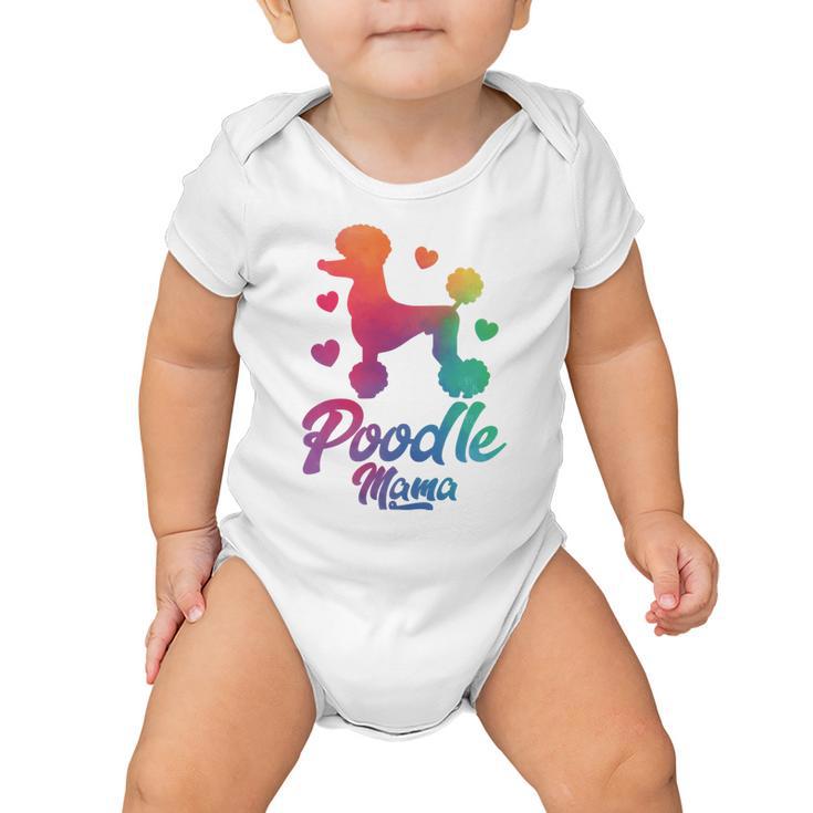 Poodle Mama Colorful Poodle Dog Mom Baby Onesie