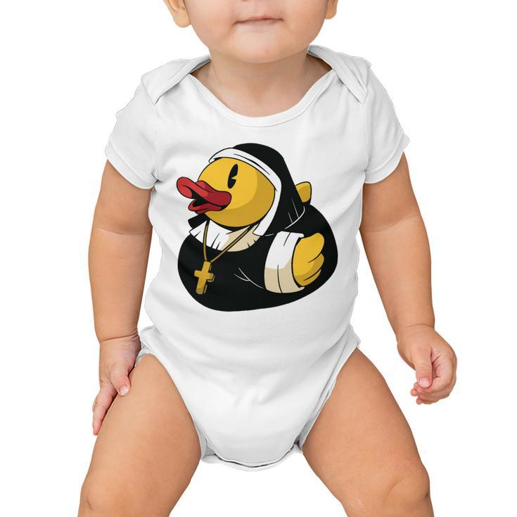 Rubber Duck Nun Baby Onesie