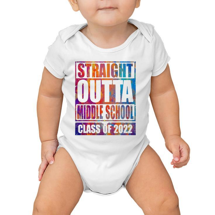 Straight Outta Middle School 2022 Graduation Baby Onesie