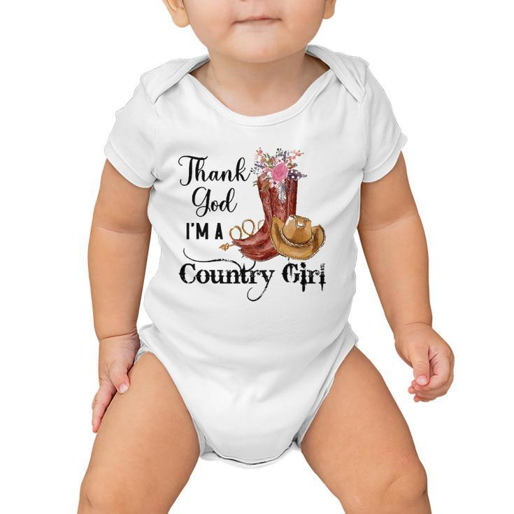 Thank God Im A Country Girl Baby Onesie