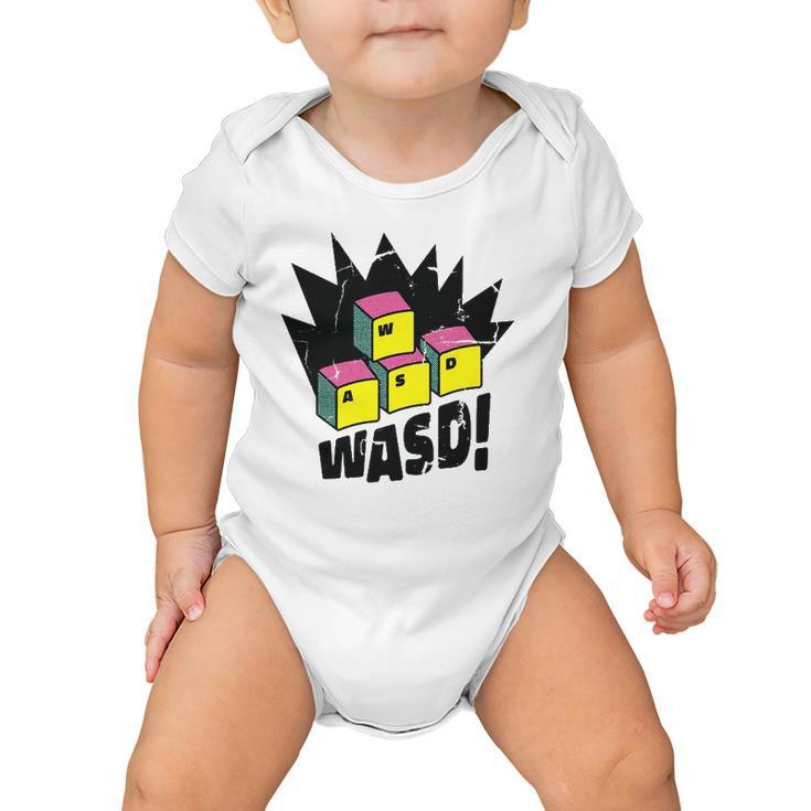 Wasd Pc Gamer Video Game Gaming Games For Gamers Baby Onesie