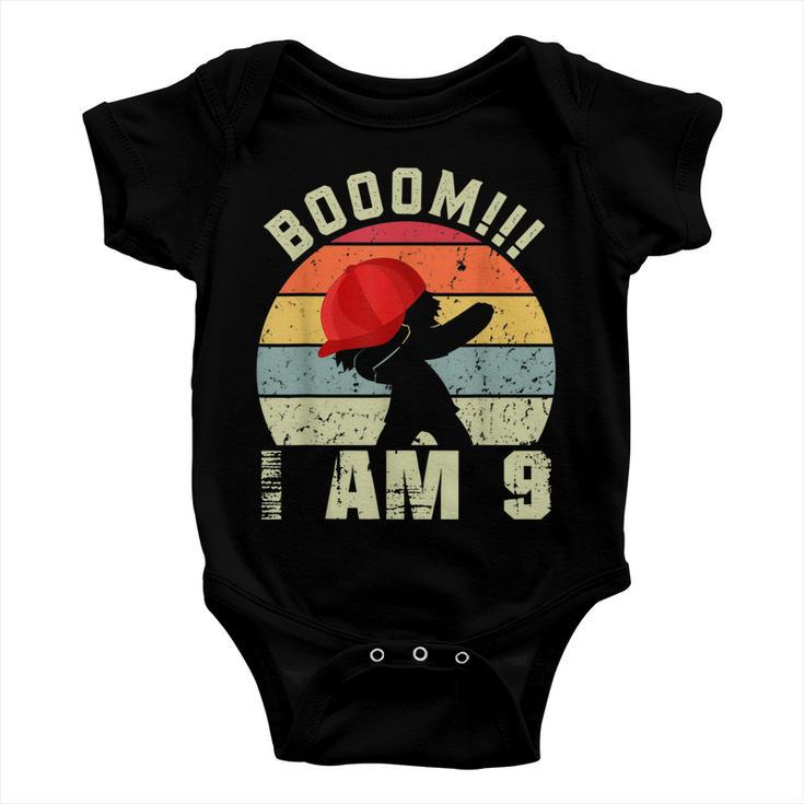 Boom I Am 9 Gift Boy 9 Years Being Awesome 9Th Birthday Baby Onesie