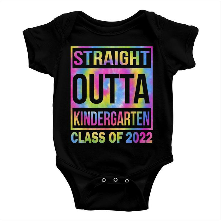 Class Of 2022 Straight Outta Kindergarten Graduation Tie Dye Baby Onesie