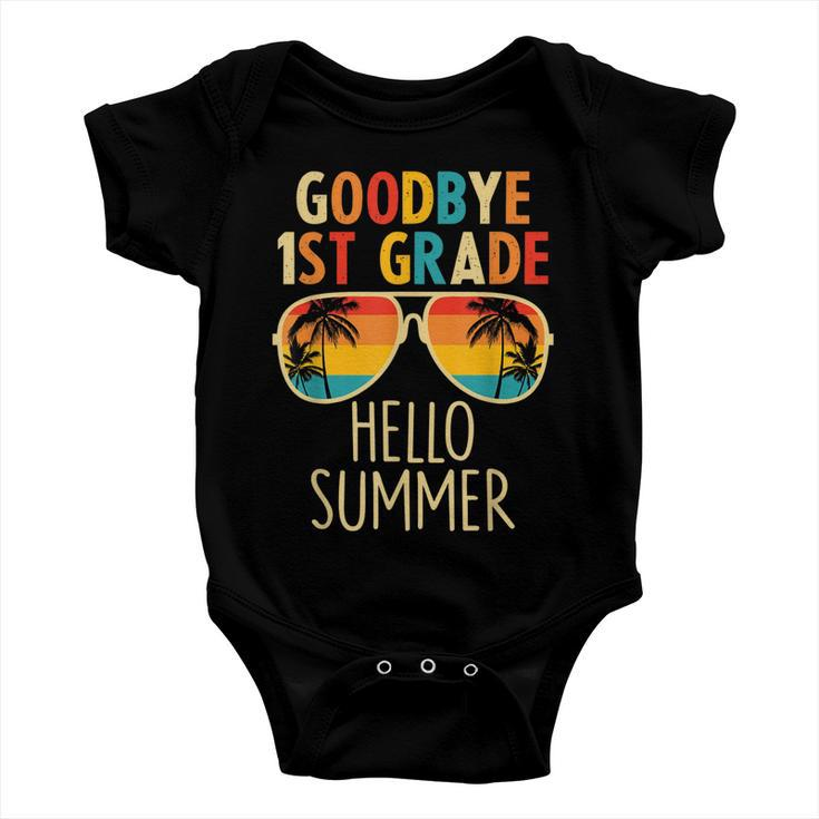 Goodbye 1St Grade Hello Summer Last Day Of School Boys Kids V2 Baby Onesie