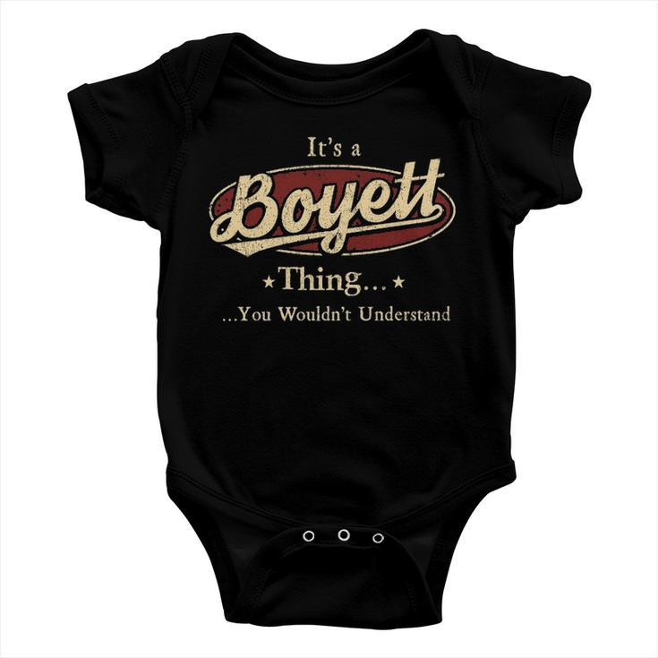 Its A Boyett Thing You Wouldnt Understand Shirt Personalized Name GiftsShirt Shirts With Name Printed Boyett Baby Onesie