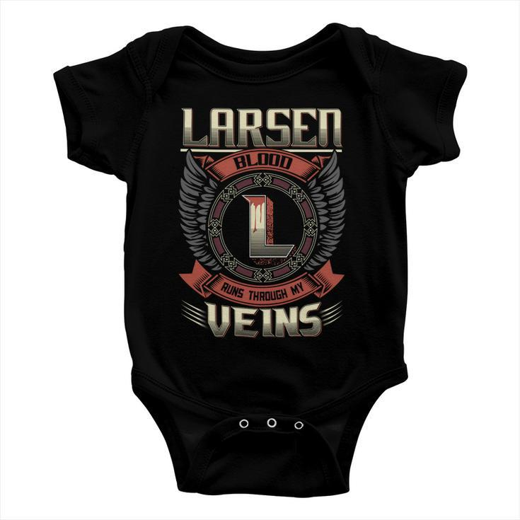 Larsen Blood Run Through My Veins Name Baby Onesie