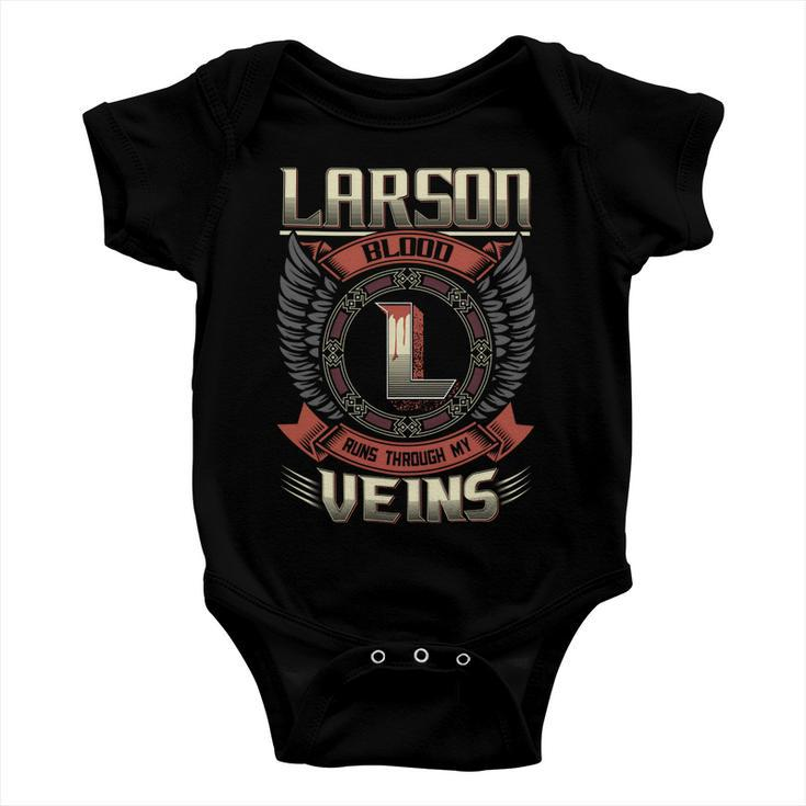 Larson Blood Run Through My Veins Name V2 Baby Onesie