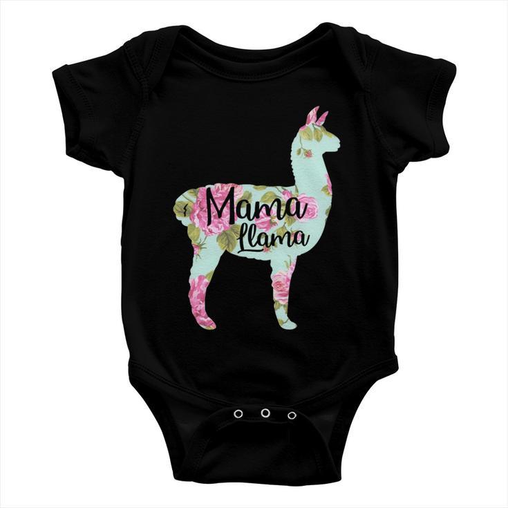 Mama Llama Floral Baby Onesie