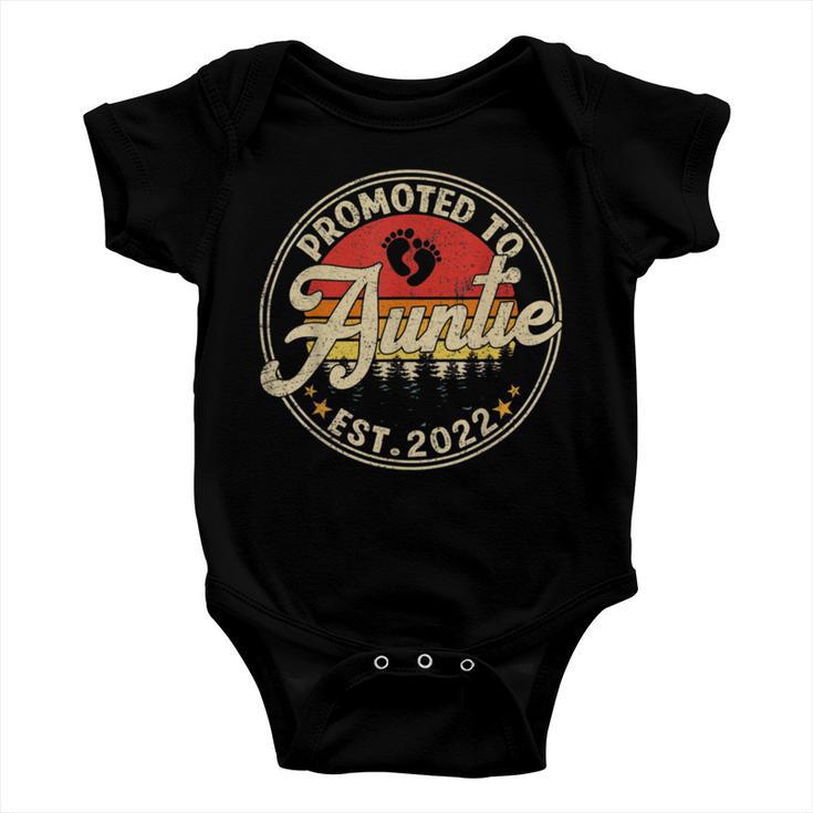 Promoted To Auntie Est 2022 Baby Onesie