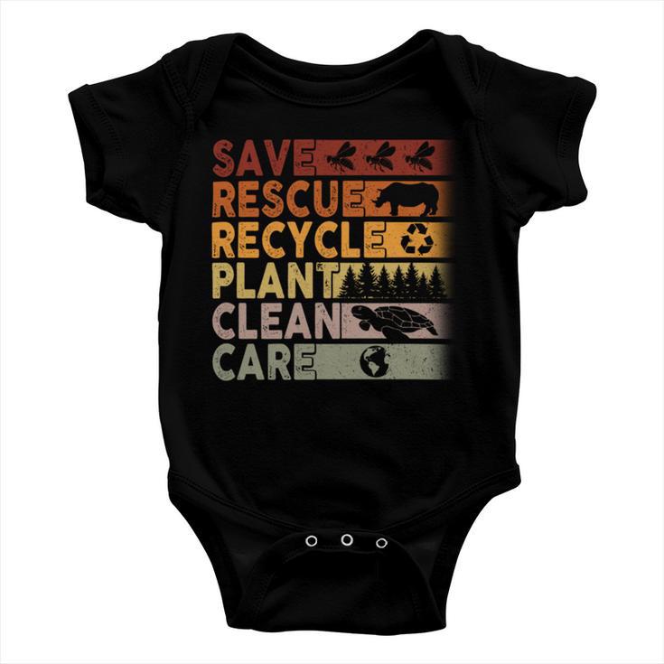 Save Rescue Recycled Plant Clean Care Baby Onesie