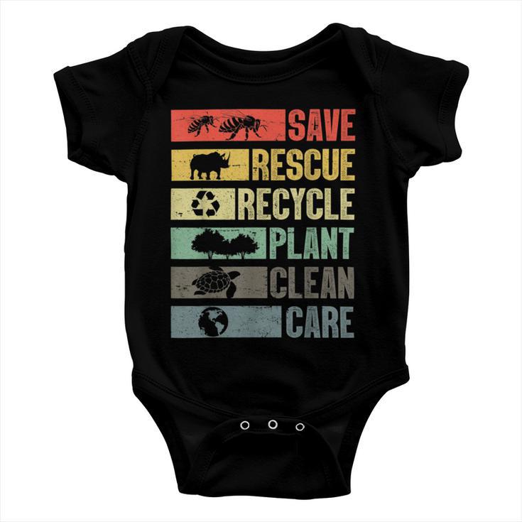 Save Rescue Recycled Plant Clean Care V2 Baby Onesie