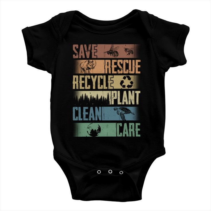 Save Rescue Recycled Plant Clean Care V3 Baby Onesie