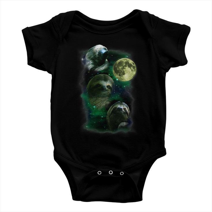 Sloth Moon Funny Parody Nap Sloth Lazy 850 Shirt Baby Onesie