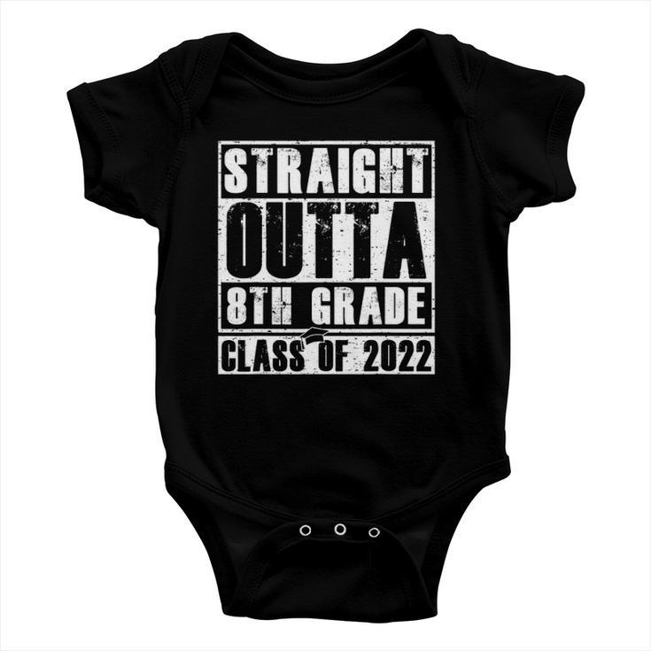 Straight Outta 8Th Grade School Class 2022 Graduation Gifts Baby Onesie