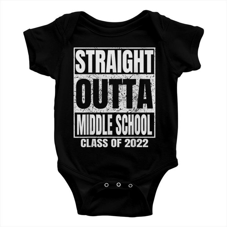 Straight Outta Middle School Graduation Class 2022 Funny Baby Onesie