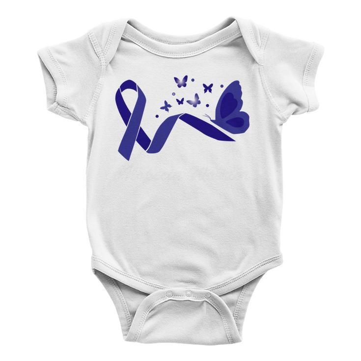 Alopecia Warrior Butterfly Blue Ribbon Alopecia Support Alopecia Awareness Baby Onesie