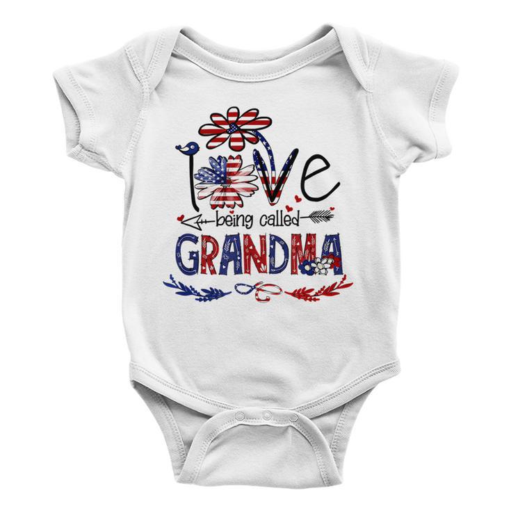 Being Called Grandma Sunflower Usa 685 Shirt Baby Onesie