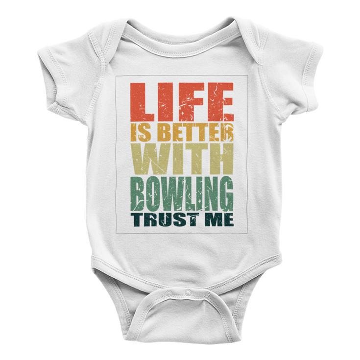 Bowling Saying Funny Baby Onesie