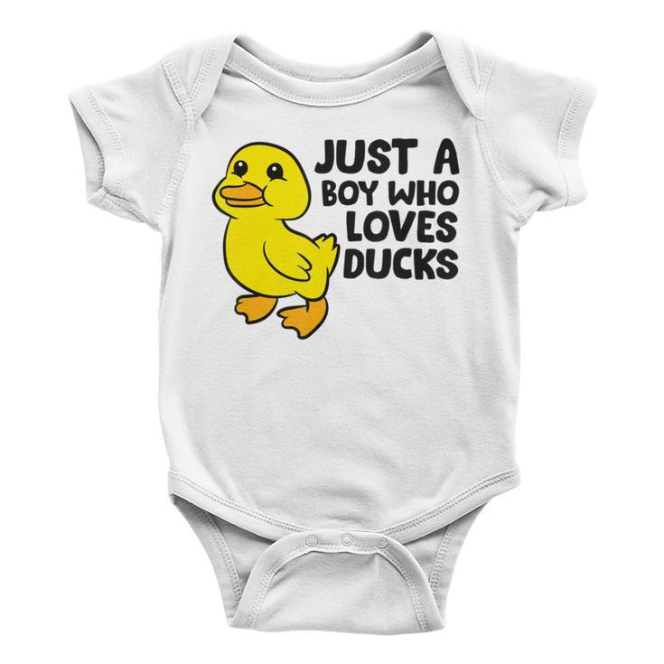 Cute Duck Just A Boy Who Loves Ducks Baby Onesie