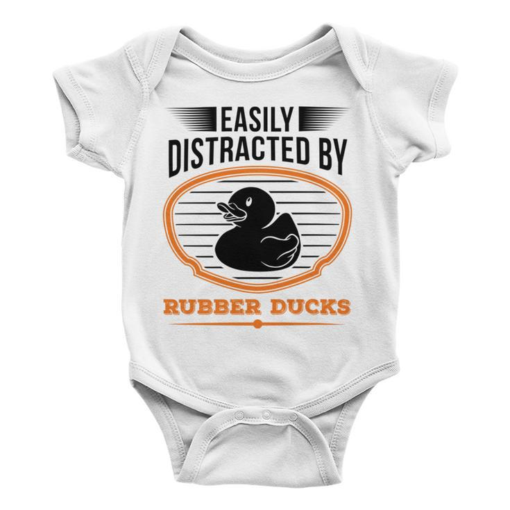 Easily Distracted By Rubber Ducks Duck Baby Onesie