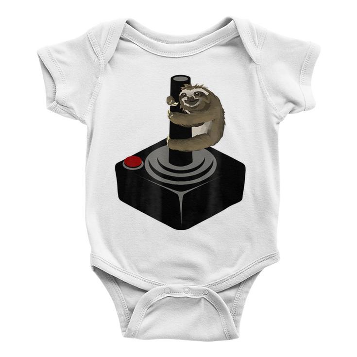 Funny Cute Sloth Gamer Retro Video Game 871 Shirt Baby Onesie