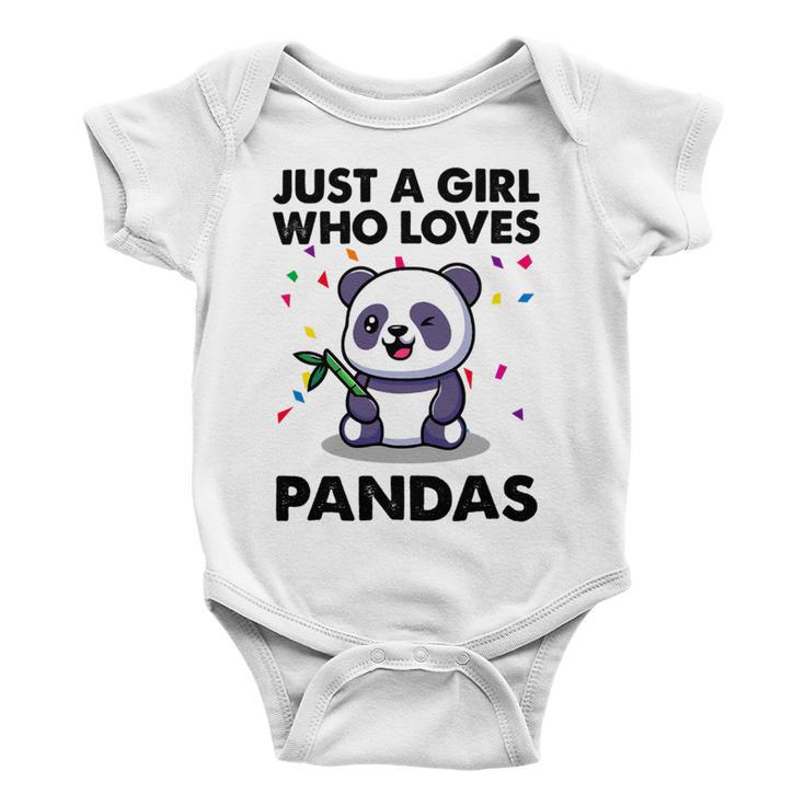 Funny Just A Girl Who Loves Pandas 651 Shirt Baby Onesie