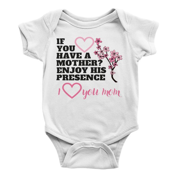 I Love You Mom Baby Onesie