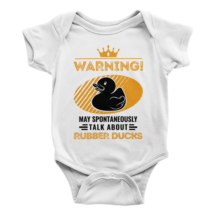 May Spontaneously Talk About Rubber Ducks Baby Onesie