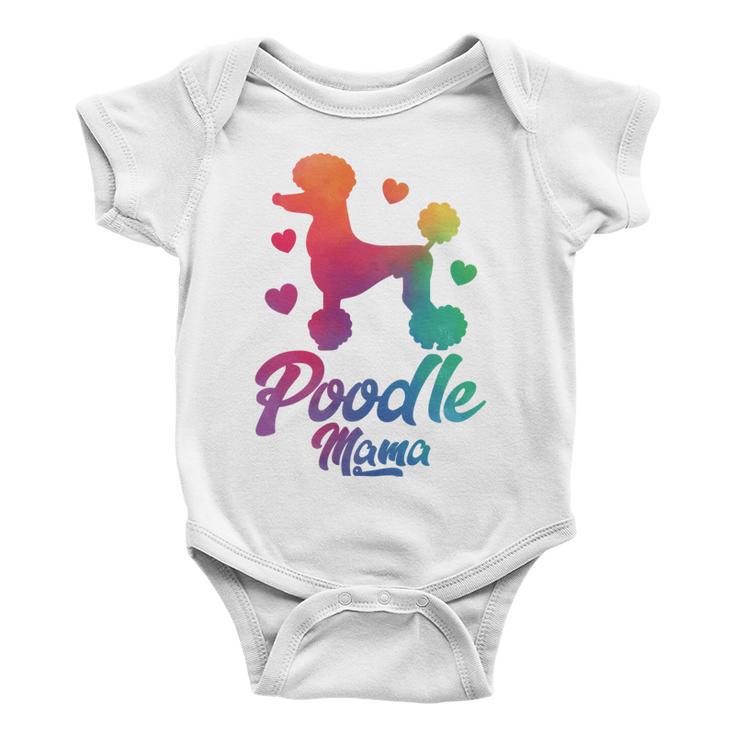 Poodle Mama Colorful Poodle Dog Mom Baby Onesie