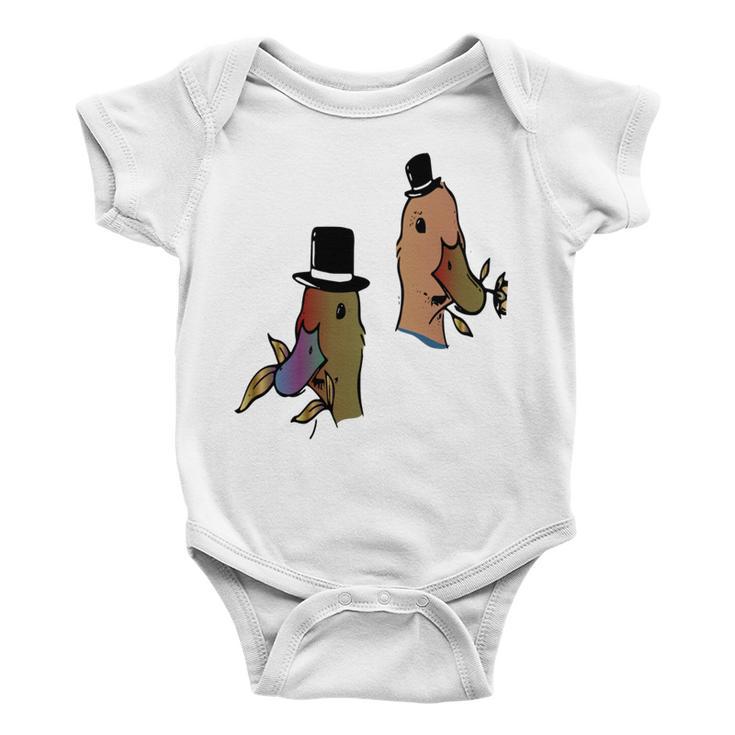 Romantic Duck Classy Ducks Baby Onesie