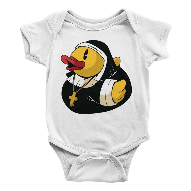 Rubber Duck Nun Baby Onesie